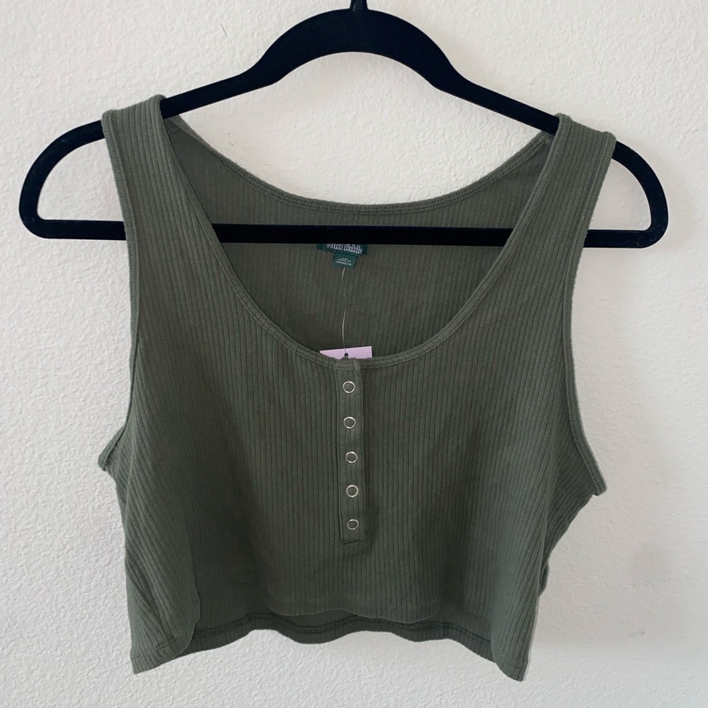 Green Crop Top